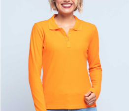 Polo com manga, Senhora + Personalização