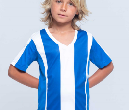 T-shirt de futebol com riscas, Criança + Personalização