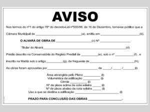 Placa Licenciamento de Obra - queroPRINT - grupo QUERO