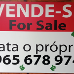 Placa *Vende-se* para Imobiliárias/Particulares 80x50 + Personalização