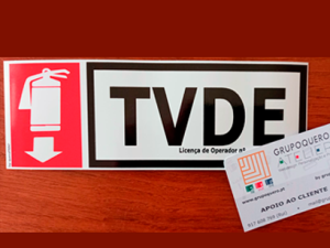 Eletroestático TVDE + extintor - queroPRINT - grupo QUERO