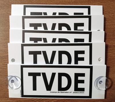 Placa TVDE - queroPRINT